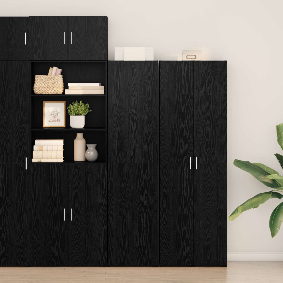 Vidaxl Highboard Oak 45 X 42.5 X 185 Cm Black