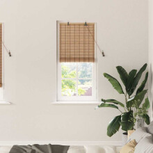 vidaXL Roller Blind Natural and Brown 60 x 220 cm Bamboo