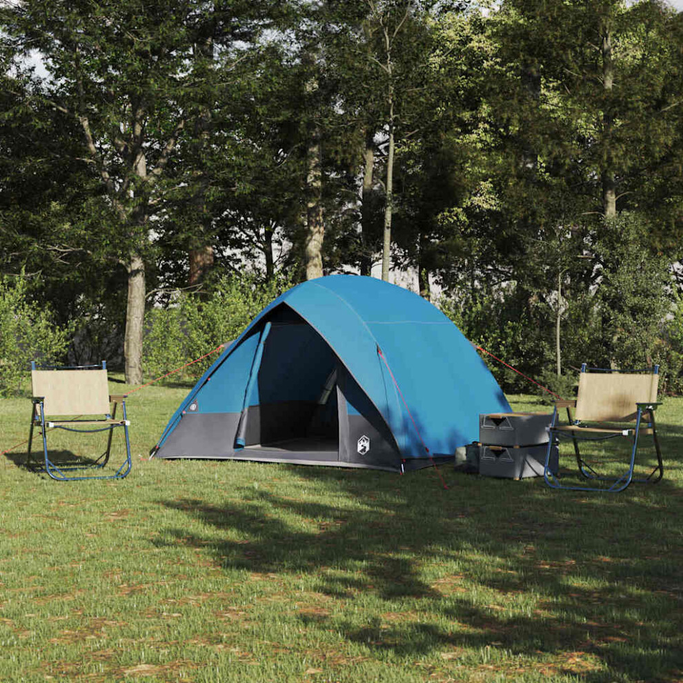 Vidaxl Camping Tent With Roof 320 X 275 X 190 Cm Taffeta Blue