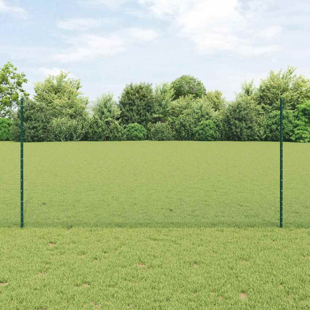 Vidaxl Welded Wire Fence 50 X 1.2 M (W X H) Pvc-Coated Steel Green