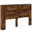 VidaXL vidaXL Storage Headboard with LED Smoked Oak Engineered Wood 2