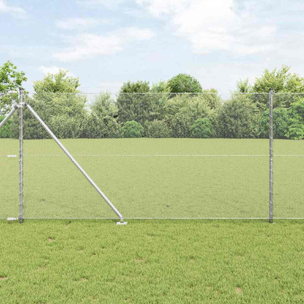 Vidaxl Welded Wire Fence With Spikes 25 X 1.2 M (W X H)
