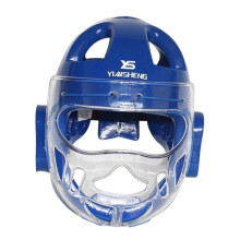 (L, Blue) Karate Headgear Soft Head Gear Safety Head Guard Waterproof Face_Good quality