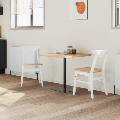VidaXL vidaXL Dining Chairs 2 pcs White 42 x 47.5 x 81 cm Solid Rubber Wood 2