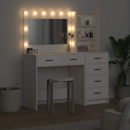 VidaXL vidaXL Dressing Table White 78.5 x 41 x 135 cm Engineered wood 2