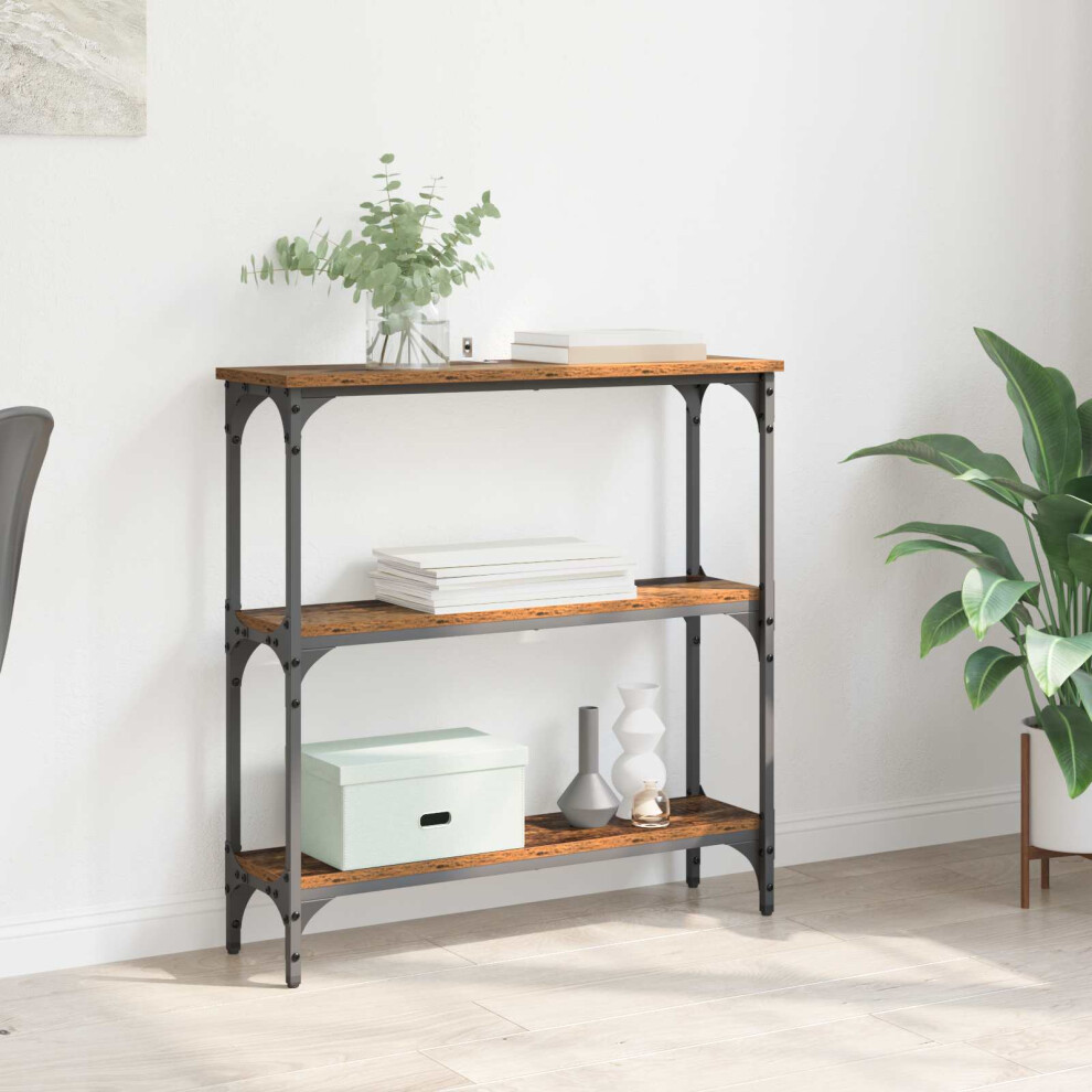Vidaxl Console Table Old Wood 75 X 22.5 X 75 Cm Engineered Wood