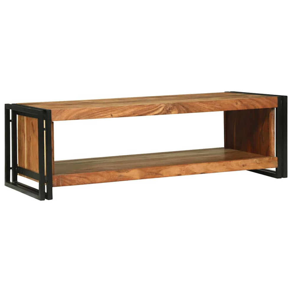 Vidaxl Coffee Table Brown 120 X 50 X 38 Cm Solid Acacia Wood