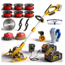 Cordless Strimmer with 2 x 20V 5.0Ah Battery &