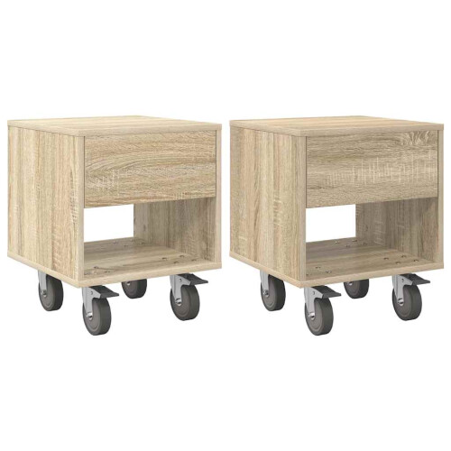 VidaXL vidaXL Bedside Table 2 pcs Sonoma Oak 40.5 x 40 x 48 cm 1