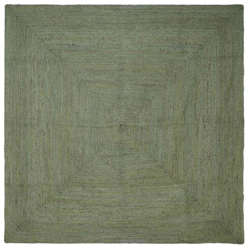 Vidaxl Area Rugs Square Olive Green 240 X 240 Cm Jute