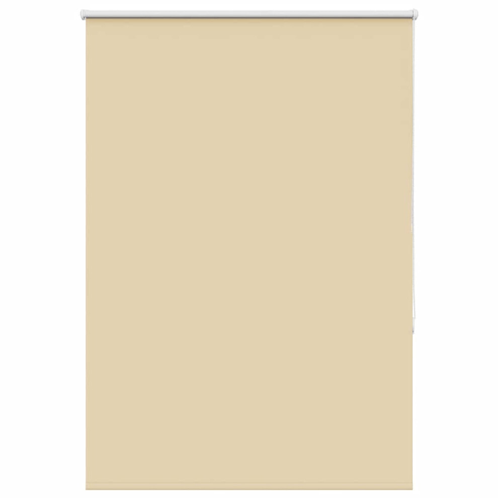 Vidaxl Roller Blind Blackout Beige 100X130 Cm Fabric Width 95.7 Cm Polyester
