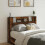 VidaXL vidaXL Storage Headboard with LED Smoked Oak Engineered Wood 1