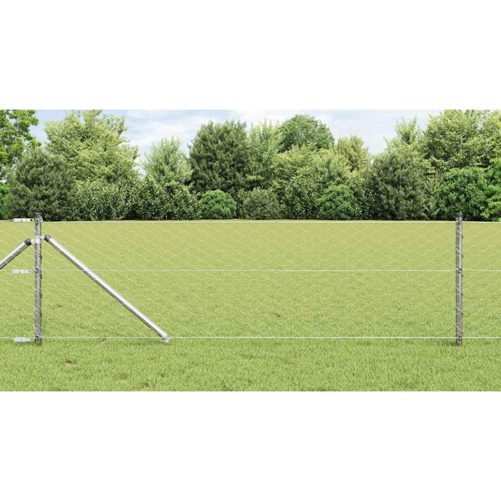Vidaxl Welded Wire Fence With Spikes 10 X 0.6 M (W X H)