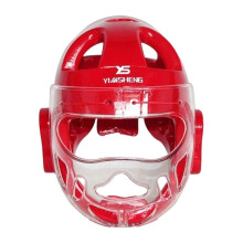 (L, Red) Karate Headgear Soft Head Gear Safety Head Guard Waterproof Face_Good quality