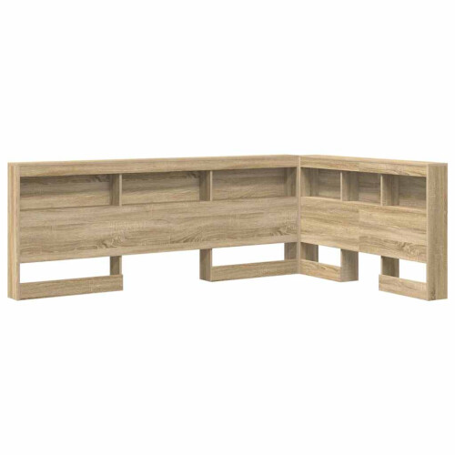 VidaXL vidaXL Storage Headboard with Shelf Sonoma Oak 120 cm Engineered Wood 1