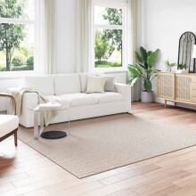 vidaXL Area Rugs Square FARO Cream 240 x 240 cm Polyester