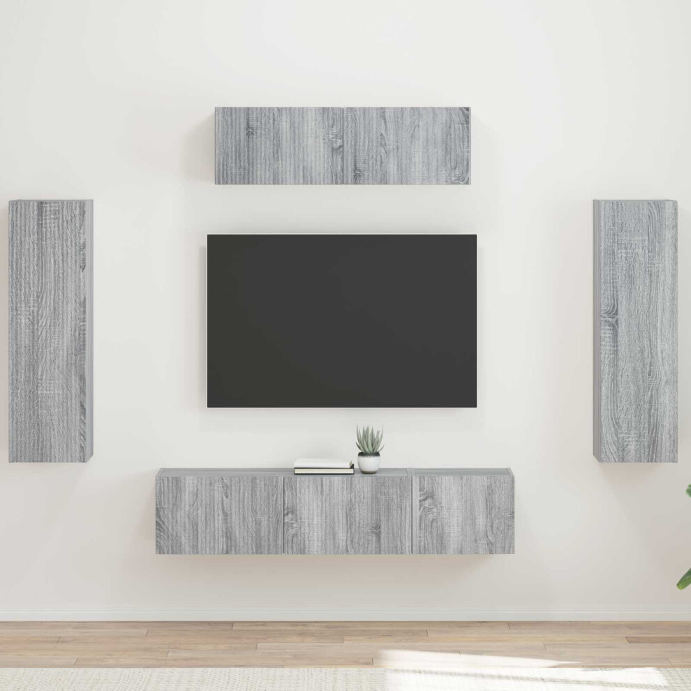 Vidaxl Tv Cabinet 5 Pcs Grey Sonoma