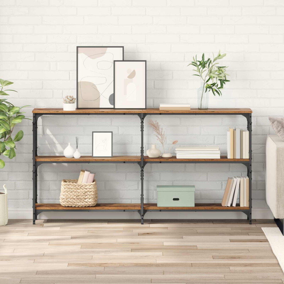 Vidaxl Console Table Old Wood 156 X 28 X 80.5 Cm Engineered Wood