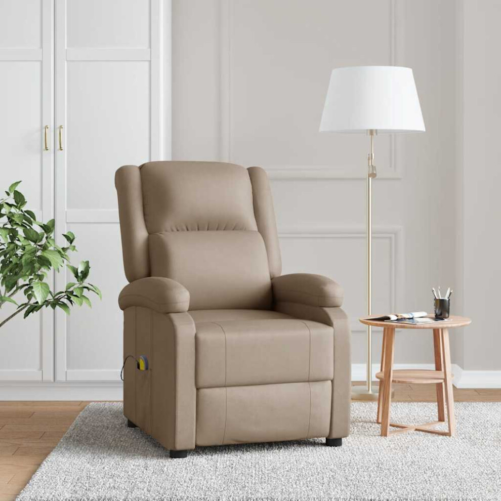 Vidaxl Massage Chair Cappuccino Faux Leather