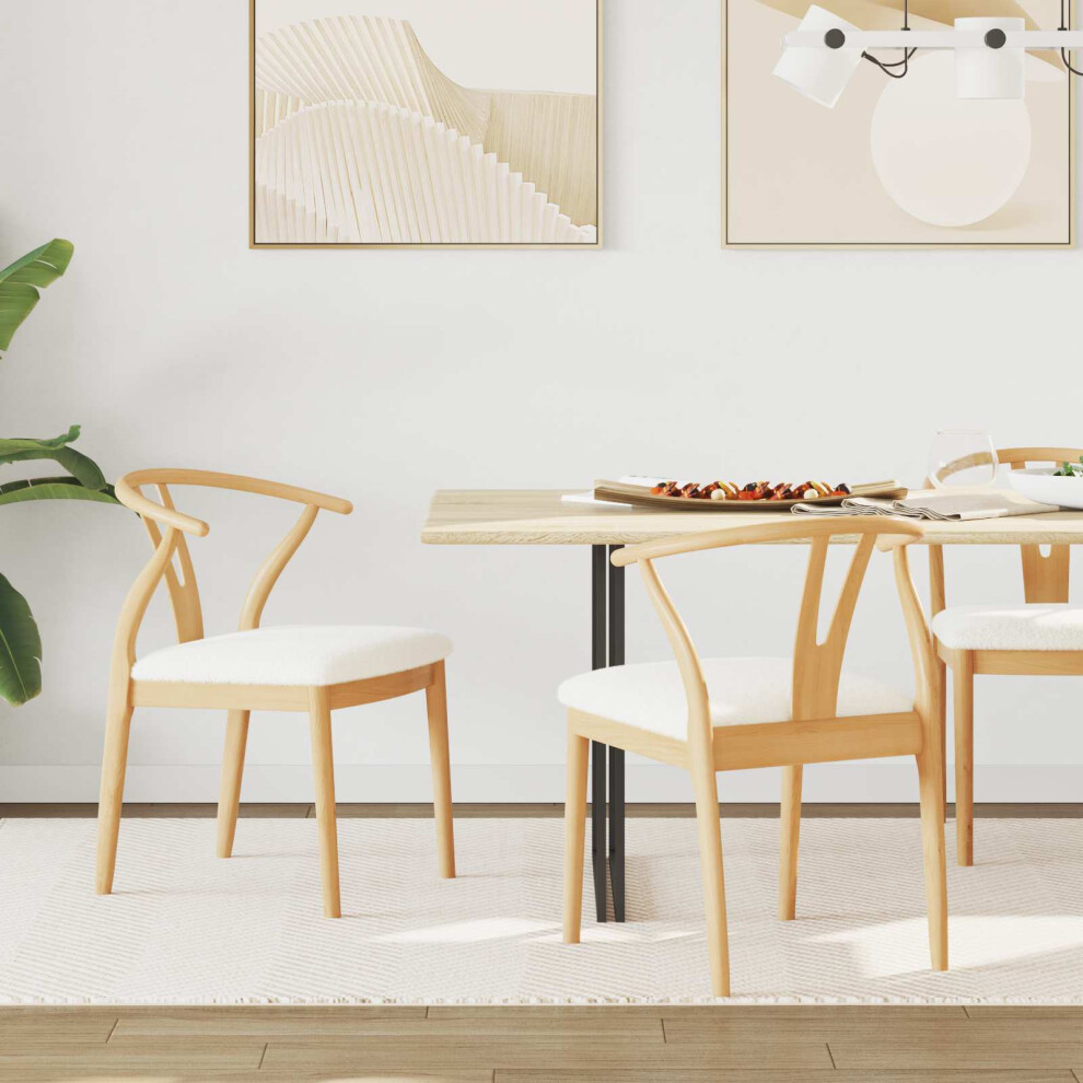 VIDAXL Set of 2 Dining Chairs - Rubberwood - Brown - Image 2