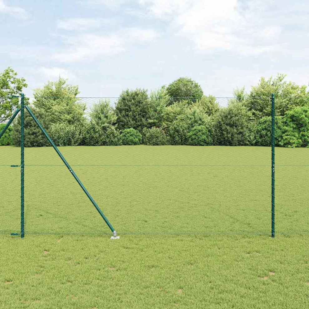 Vidaxl Welded Wire Fence With Spikes 10 X 1.6 M (W X H)
