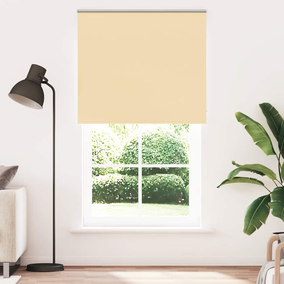 Vidaxl Roller Blind Blackout Beige 140X210 Cm Fabric Width 136.6 Cm Polyester