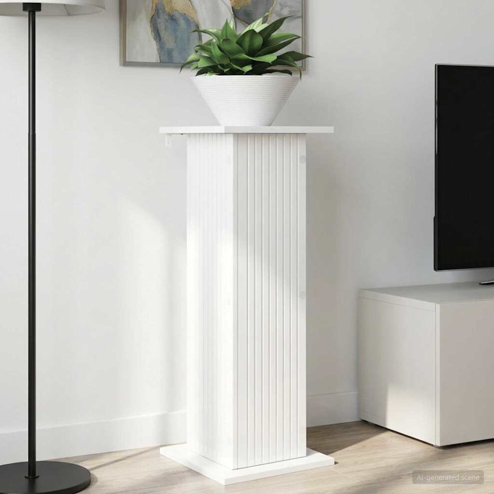 Vidaxl Plant Stand 2 Pcs High Gloss 30.5 X 30 X 80.5 Cm White