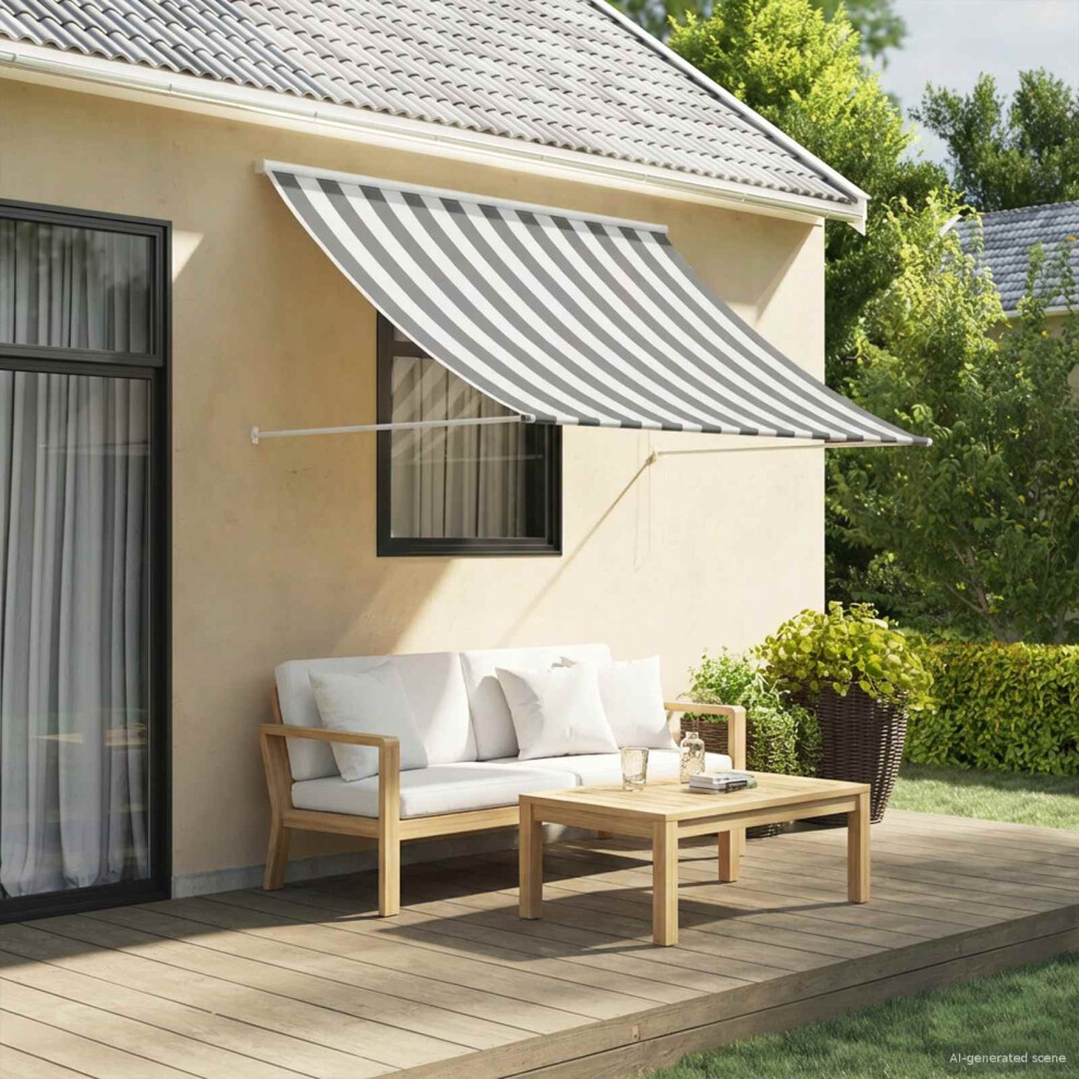 Vidaxl Awning Anthracite And White 200 X 150 Cm