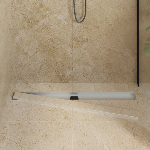 VidaXL vidaXL Shower Drain 2-in-1 with 360 Siphon Silver 100 cm 2