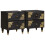 VidaXL vidaXL Bedside Cabinet 2 pcs Black 40 x 33 x 46 cm Solid Mango Wood 1
