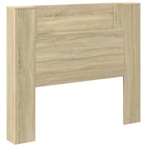 VidaXL vidaXL Storage Headboard with LED Sonoma Oak Engineered Wood 1