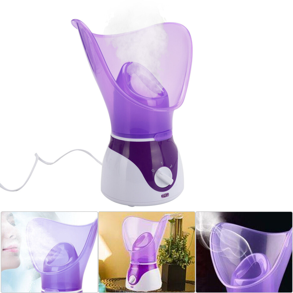 Purple Facial Steamer Spa - Home Sauna Mist for Pore Cleansing, 18-Minute Steam, Aromatherapy, 50ml