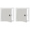 VidaXL vidaXL Access Panel 2 pcs White 23 x 23 x 3 cm Steel 2