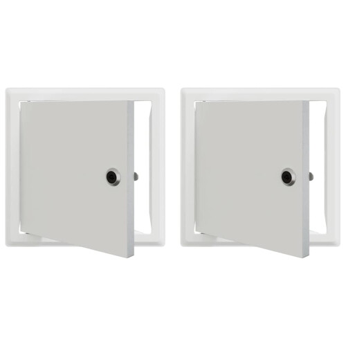 VidaXL vidaXL Access Panel 2 pcs White 23 x 23 x 3 cm Steel 1