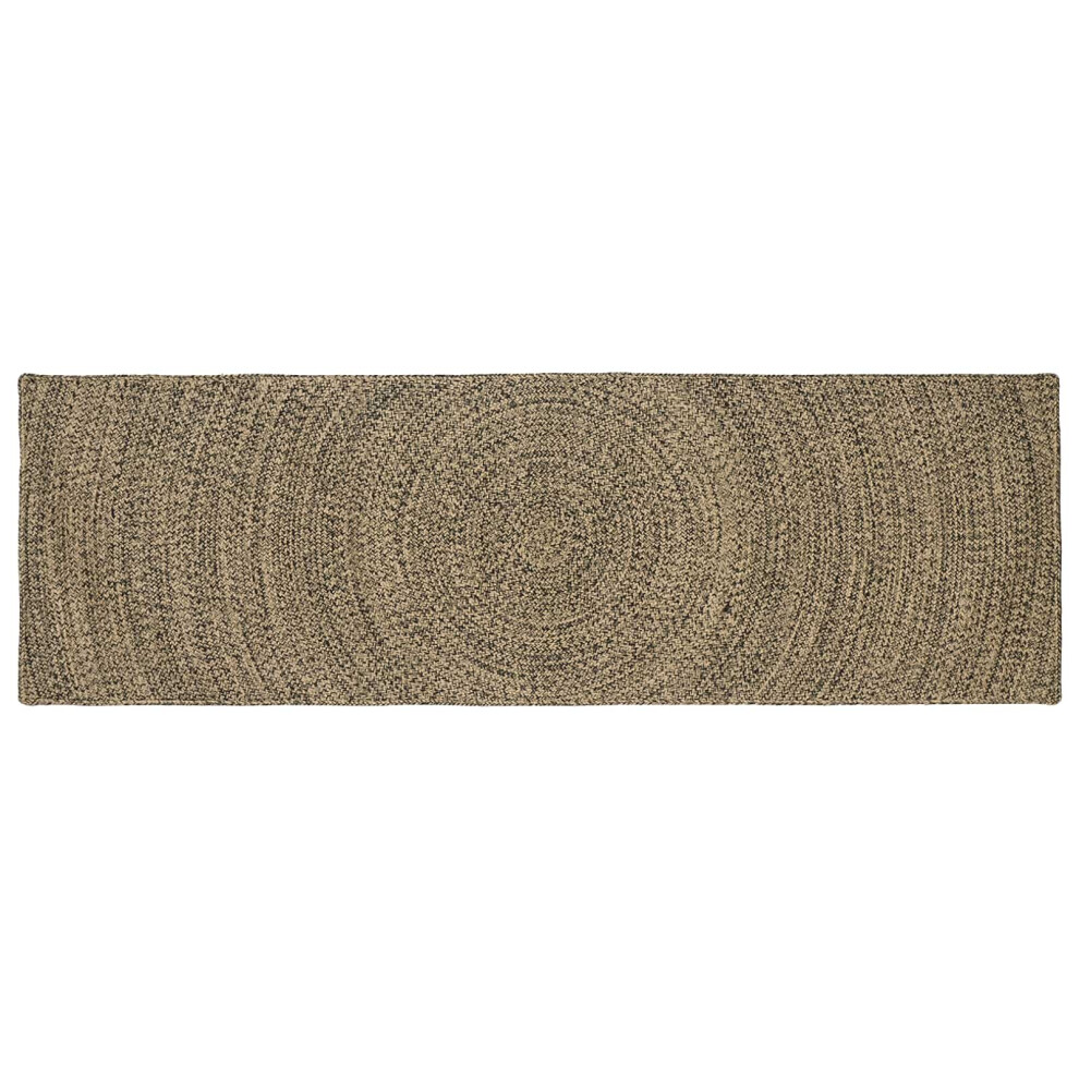 Vidaxl Area Rugs Natural And Black 80 X 300 Cm Jute