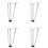 VidaXL vidaXL Hairpin Legs for Coffee Table 4 pcs White 20 cm Solid Steel 2