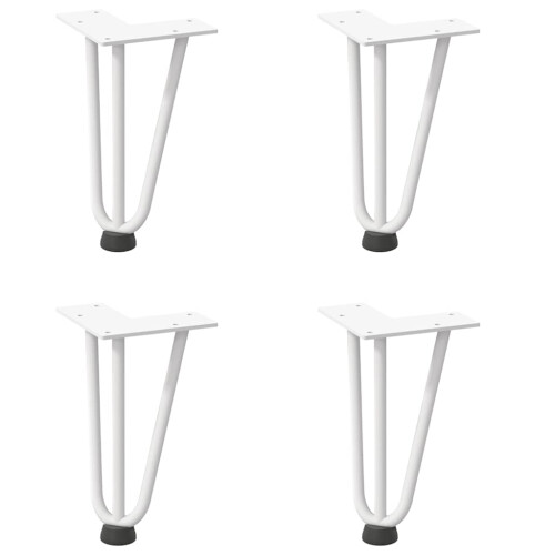 VidaXL vidaXL Hairpin Legs for Coffee Table 4 pcs White 20 cm Solid Steel 1