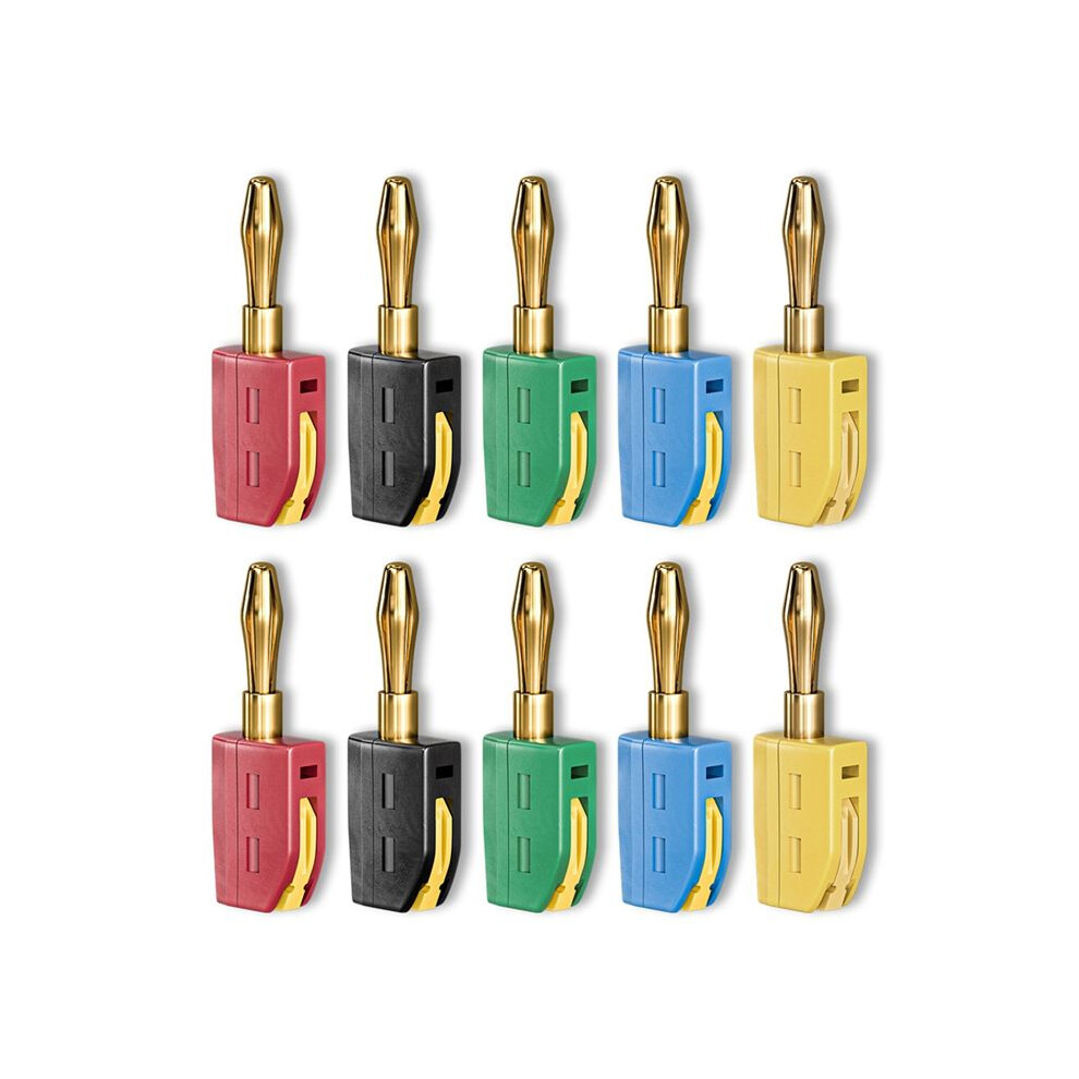 10Pcs 4Mm Banana Plug High Current Quick Connect Gold-Plated Banana Connector 32A Electrical Test 6032821069236