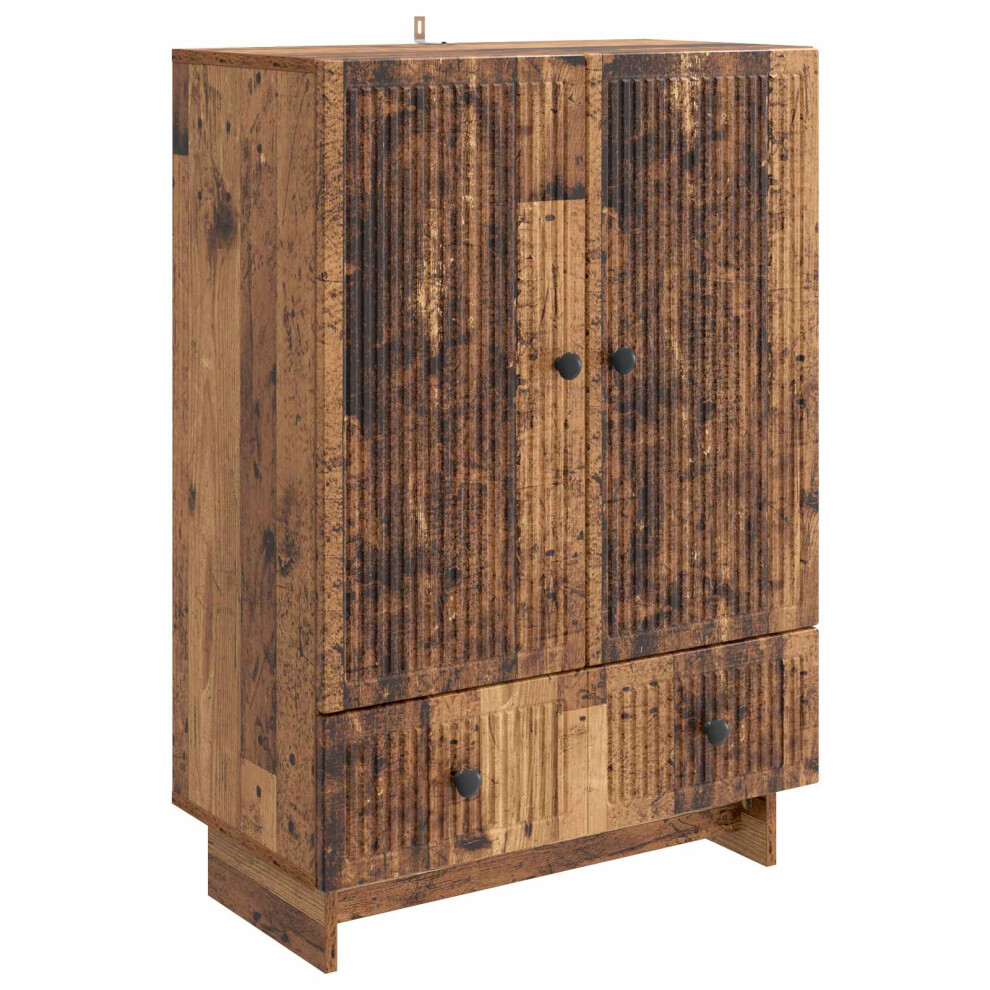 Vidaxl Sideboard Old Wood 66 X 34.5 X 95 Cm Engineered Wood