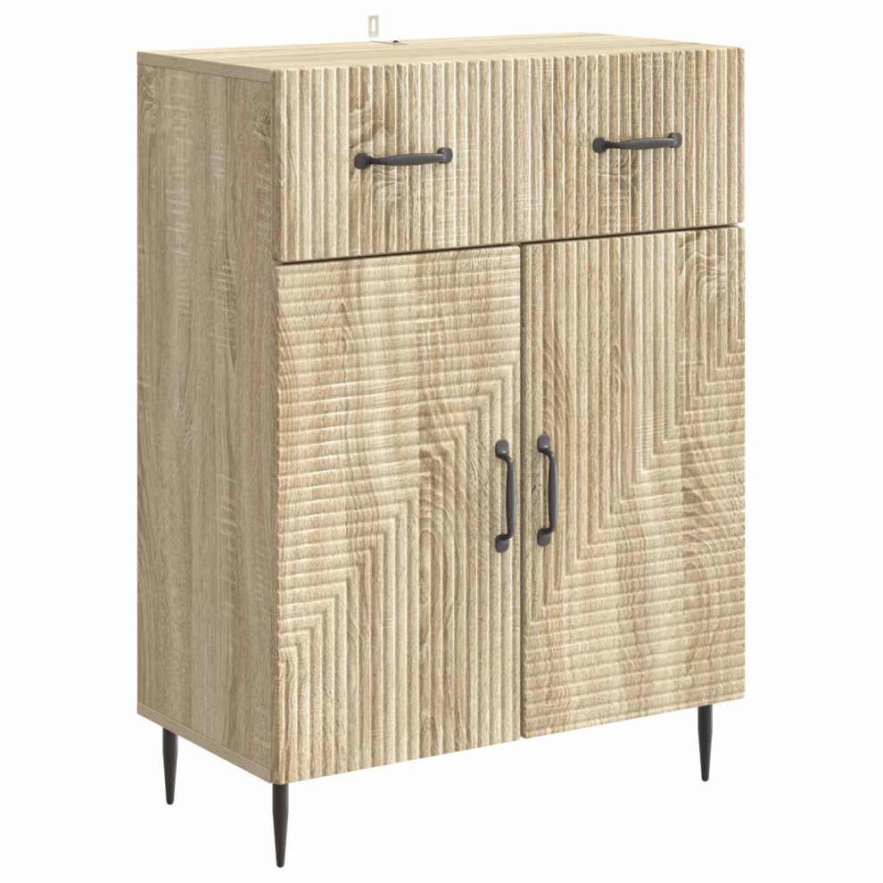Vidaxl Sideboard Sonoma Oak 66 X 34.5 X 89.5 Cm Engineered Wood