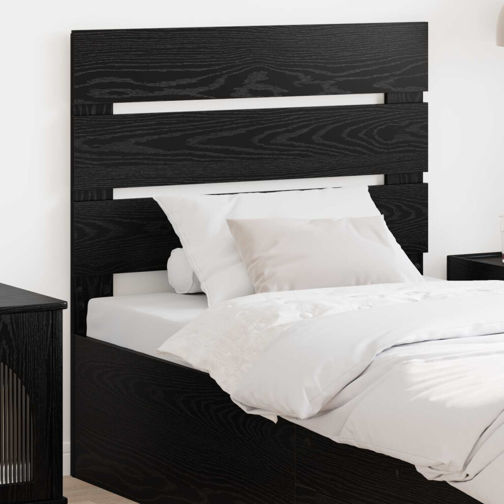 Vidaxl Headboard Black Oak Engineered Wood