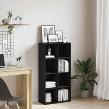 vidaXL Bookcase Black Oak 66x30x130 cm Engineered Wood