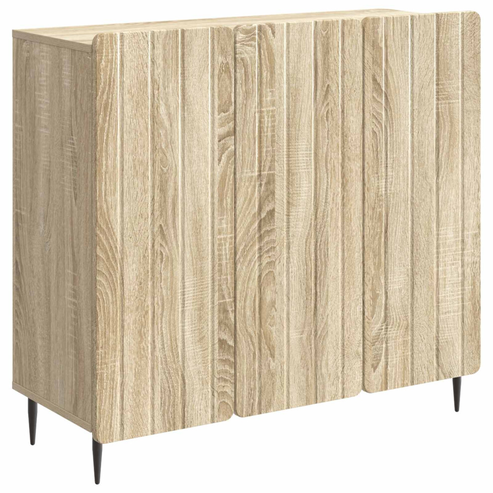 Vidaxl Sideboard Sonoma Oak 89 X 34.5 X 82 Cm Engineered Wood