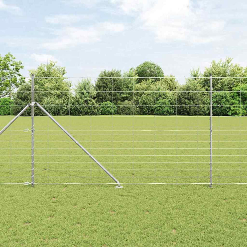 Vidaxl Welded Wire Fence With Spikes 25 X 1.5 M (W X H)
