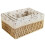 Set of 3 Rectangular Hand Woven Storage Baskets - Versatile Home Organizer 1