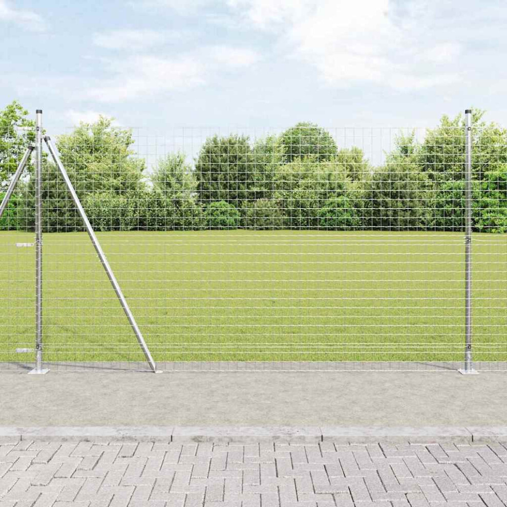Vidaxl Welded Wire Fence With Concrete Base 10 X 1.4 M (W X H)