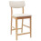 VidaXL vidaXL Dining Chairs 2 pcs Natural 48 x 49 x 95 cm Solid Rubber Wood 3