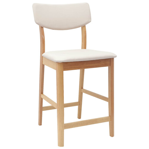 VidaXL vidaXL Dining Chairs 2 pcs Natural 48 x 49 x 95 cm Solid Rubber Wood 2