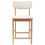 VidaXL vidaXL Dining Chairs 2 pcs Natural 48 x 49 x 95 cm Solid Rubber Wood 4