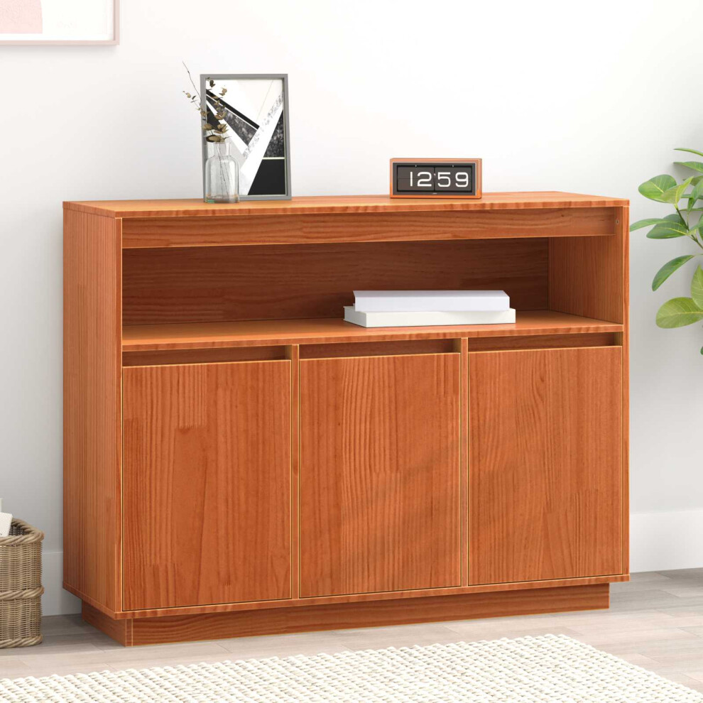 Vidaxl Sideboard Wax 104.5 X 34 X 80 Cm Solid Pine Wood Brown